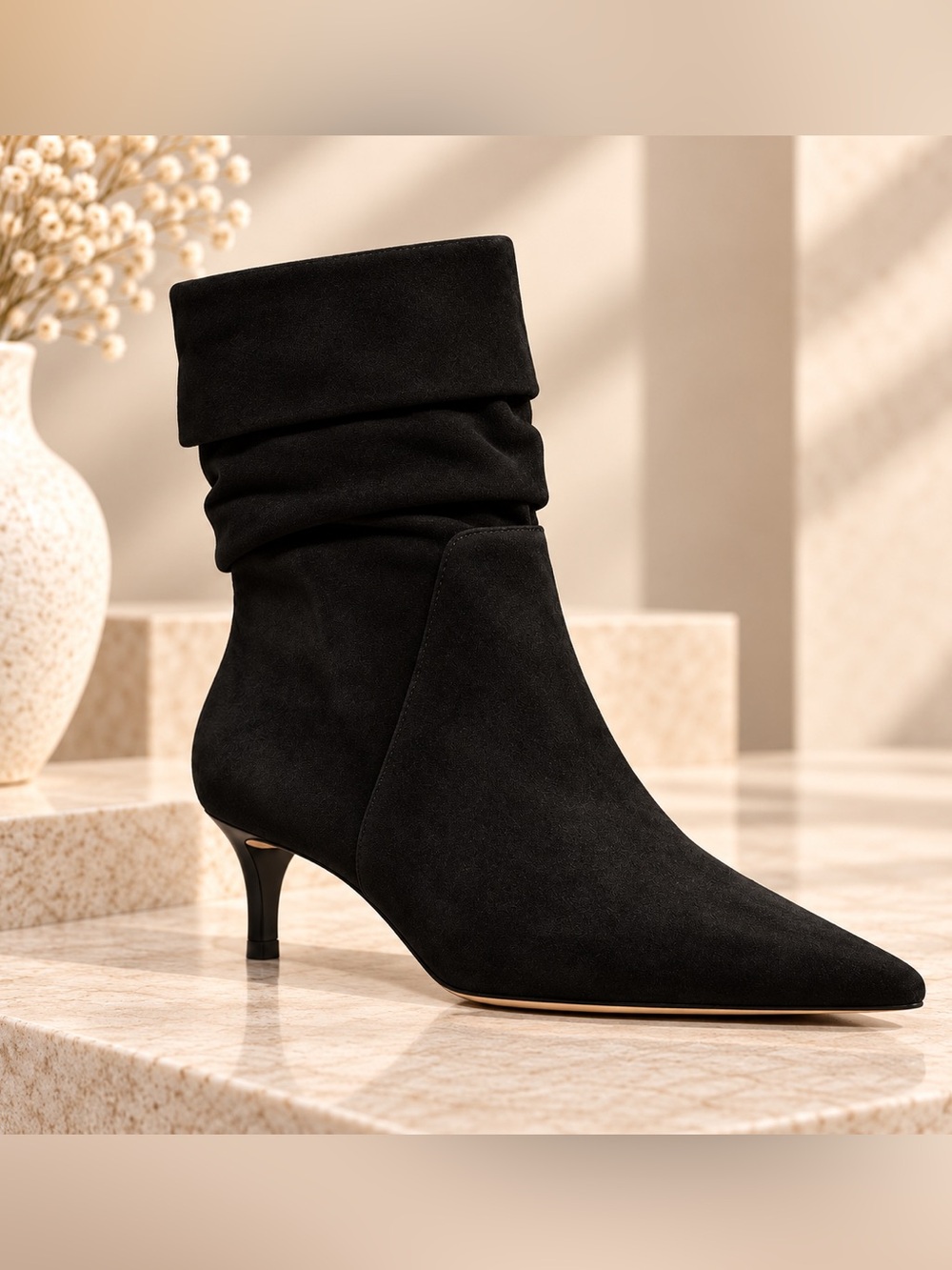 NEW Michael Kors Dawn Suede Ankle Boots – Black – Size 10M